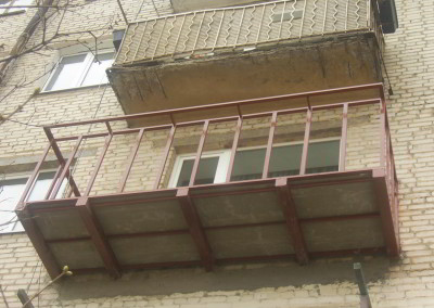 Замена балконной плиты, монтаж ограждения